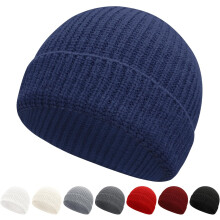 Módní rybářská čepice Beanie pro muže a ženy, krátká manžeta, pletená čepice, zimní teplá čepice, 1 ks