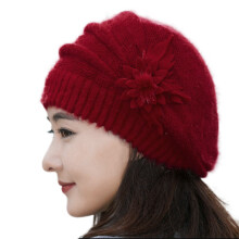 Hata Beanie Ailse Faisean Hata Cniotáilte Bláthanna do Mhná Hata Cróiseáilte Geimhridh Caipín Te Beiréad