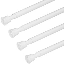 Confezione da 4 aste di tensione regolabili, lunghezza 71-122 cm, diametro 1,27 cm.