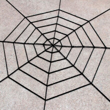 Toile d'araignée décorative pour Halloween - Toile d'araignée ronde géante de 1,7 m (5/8 pi) pour la porte ou le jardin.