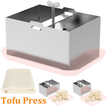 Stainless Steel Tofu Press with Drip Tray and Cloth
