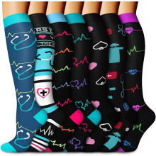 Medical Compression Socks for Women & Men, Support Knee High Socks for Running,Nurses,Travel