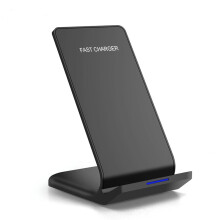 Snabbt trådlöst laddningsställ för kompatibel med Samsung Galaxy och iPhone, svart
