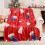 Red Christmas Throw Blanket 130x100cm Polyester 1