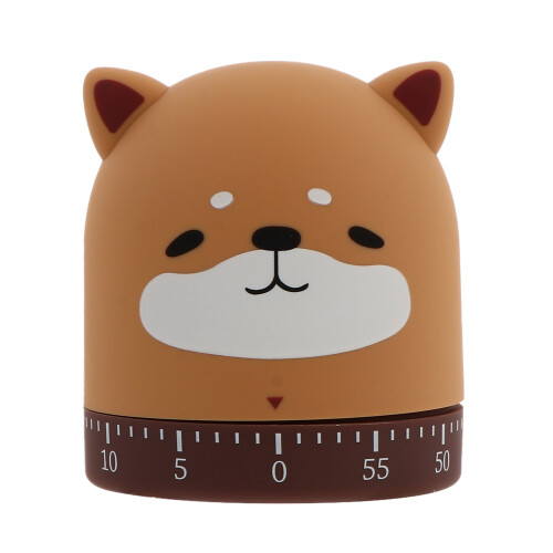 Brown Mechanical Kitchen Timer – Cartoon Design, ABS