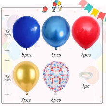 Pastellblaue und weiße Luftballons, 30 cm (12 Zoll), hellblau-weiß mit transparentem Ballon, für Geburtstags-, Babyparty-, Braut- und