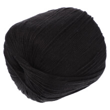 Hilo de algodón negro para ganchillo, ideal para joyería y manualidades del hogar.