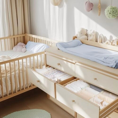 24-Piece Foldable Drawer Organisers – Beige, 3 Sizes 1