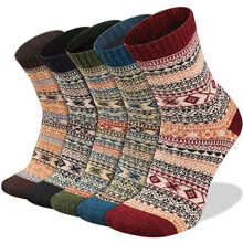 Chaussettes thermiques en laine pour homme, lot de 5 paires