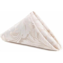 Damast Jacquard Tygservetter Vattentäta Spilltåliga Polyestertygservetter Beige, Set med 12, 17x17 tum