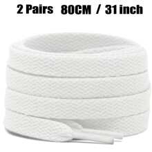 2 paires de lacets plats de 0,31 pouce de large pour baskets, lacets pour chaussures de sport et de course