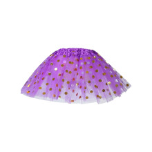 Jupe courte plissée en gaze pour femme, style féerique, idéale pour la danse adulte, robe en gaze, tutu de ballet, violette
