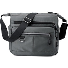 Leichte kleine Umhängetasche aus schwarzem Canvas, Crossbody-Tasche für Herren, Reisetasche, Schultertasche