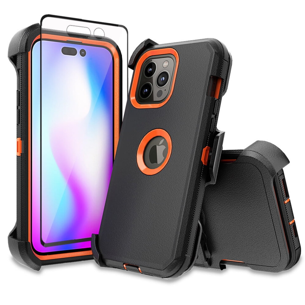 Xhy Case For Iphone 14 Pro Max (6.7") Â Military-Grade, Shockproof, With Belt Clip, Holster & Screen Protector Â Compatible With Iphone 14 Pro Max 9193271724520