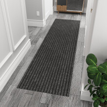 Non Slip Rug with Scraper Pile Durable for Indoor and Outdoor Use - Old Series, 2'7" x 5' (Area Rug), Red