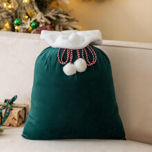 Sacs cadeaux de Noël, grand sac tricoté décoratif pour la veille de Noël, sac cadeau à cordon pour emballer les petits présents de Noël