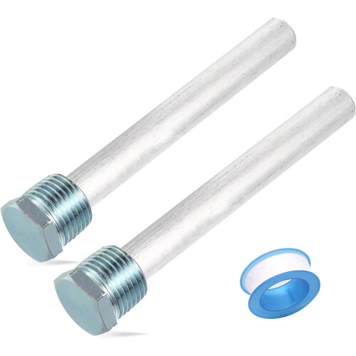 2 τεμάχια ανοδικής ράβδου θερμοσίφωνα RV - 4,5" Μ x 1/2" NPT, ανταλλακτικό για θερμοσίφωνα