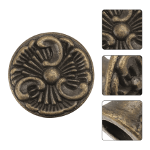 Set van 4 ronde bronzen deurknoppen voor antieke deurgrepen, Europese retrostijl, eenvoudig te installeren.