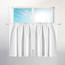 Waffle Weave Half Window Tier Curtains, Waterproof, 36"x36", Set of 2 – White, for Small Bathroom, Cafe & Kitchen