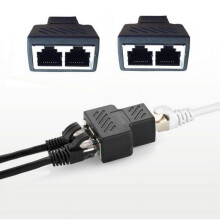 Adaptateur répartiteur RJ45 1 vers 2 voies, double port femelle, câble Ethernet LAN CAT5/6/7