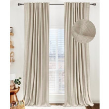 Linen Blackout Curtains 50 x 84 in, 2 Panels