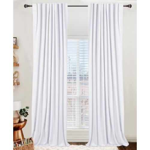 Blackout Curtains Linen Look 50x84 in 2 Pack