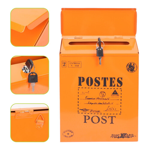 Magnetic Wall Mounted Mailbox Lockable Donation Box 1