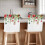Stretchable Polyester Chair Back Covers Set of 4 1