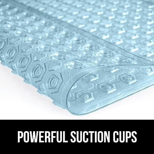 Shower Mat with Suction Cups, 21" x 21", Machine Washable