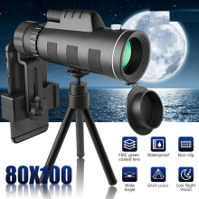 Xhy Monocular Telescope 80x100 with Bracket HD Day/Night Vision Starscope for Bird Watching Outdoor Hunting Travel