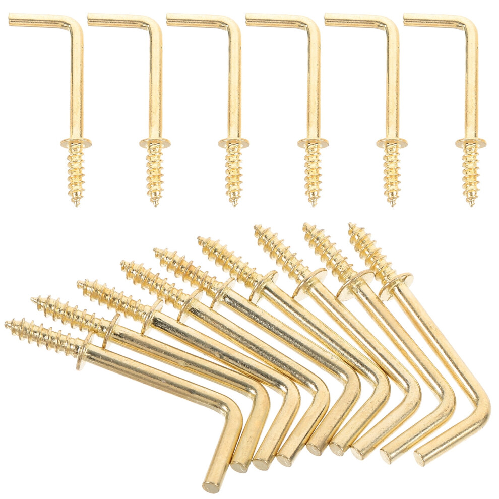 Right Angle Screw Hook Picture Hangers Metal Screws For Hanging Hooks Self Tapping Heavy 9418476517686