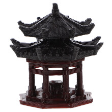 Chinese-Style Mini Pavilion Ornament, Plastic, 3.1 cm