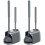Brosse et ventouse pour WC, gris, lot de 2 1