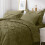 Olive Green King Comforter Set 7 Pieces Pintuck 1