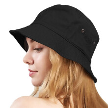 Bucket Hats for Women Unisex Hat Men Cotton Denim Packable Summer Travel Beach Sun Hat