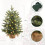 Pre-Lit Green Artificial Christmas Tree 18in 2