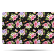 Covor de baie Pioneer Flower Floral, covoraș antiderapant din microfibră cu suport din cauciuc, moale, 50,8 x 81,1 cm, pentru cadă/duș