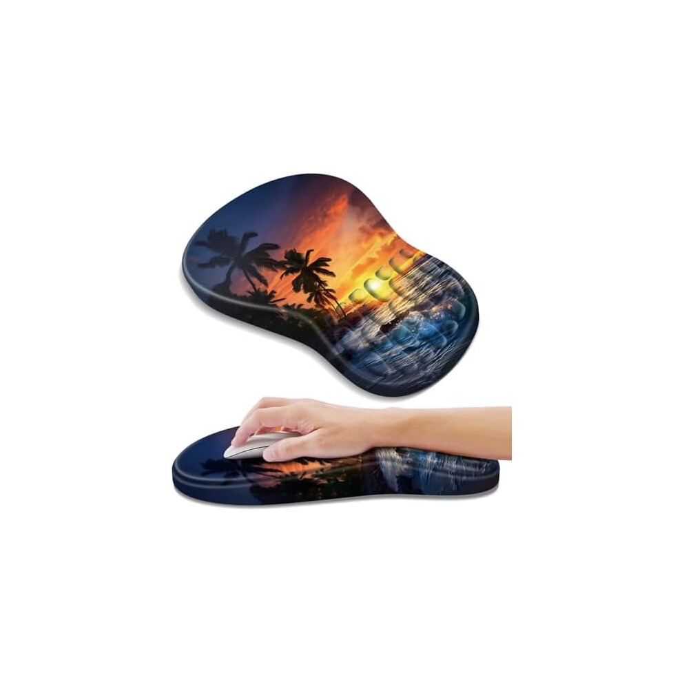 Ergonomic Mouse Pad With Memory Foam Wrist Rest And 9032631767701