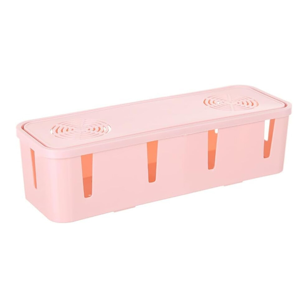 Plug Socket Dust Safety Box Cable Hider Box For Storage And Organization Of Cords Wires And Cables For Desk And Home Use Pink 9152228296107