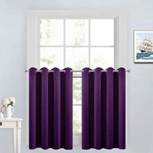 Kitchen Bathroom Window Curtains - Blackout Curtains Small Window Short Drapes for Bedroom Living Room Kids Nursery Room(2 Panels,Purple,52x36 Inch)