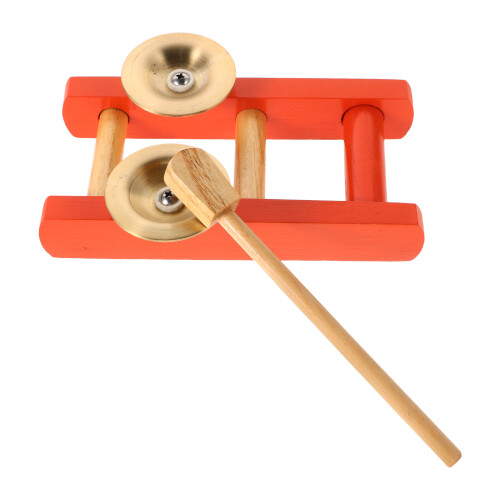 3Pcs Brass Finger Cymbals for Kids Orange Durable Percussion Set 1
