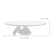 Plateau à gâteau lapin, assiette à dessert texturée haut de gamme, 1 pièce
