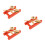 3Pcs Brass Finger Cymbals for Kids Orange Durable Percussion Set 7