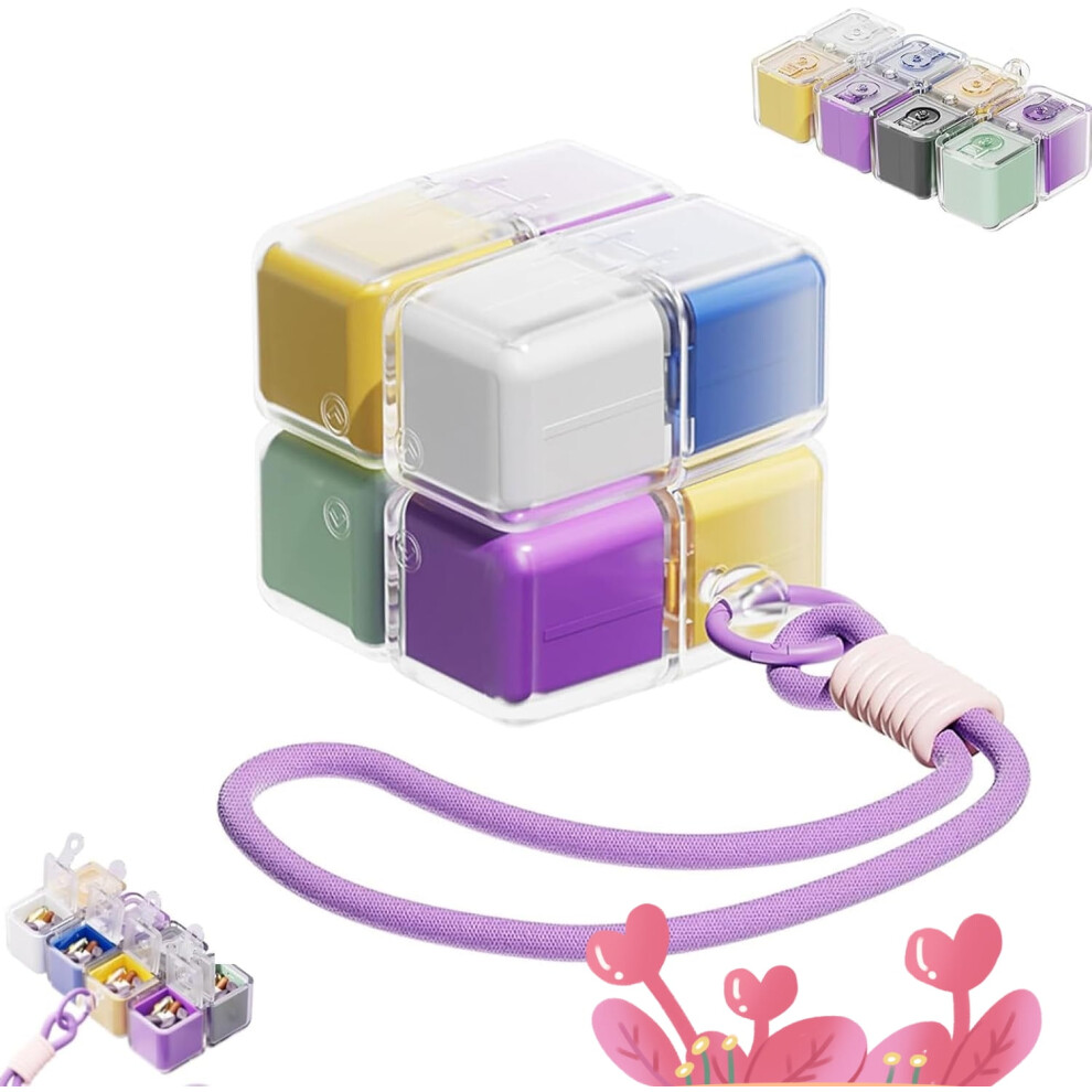 Magnetic Pill Organizer 8-Compartment Portable Case