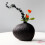 Black Ceramic Table Vase 17 x 9 x 14 cm 1