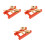 3Pcs Brass Finger Cymbals for Kids Orange Durable Percussion Set 9