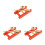 3Pcs Brass Finger Cymbals for Kids Orange Durable Percussion Set 10