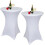 White Spandex Cocktail Table Covers 32" x 43" (4 Pack) 1