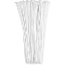 12" Zip Cable Ties (250 Pack), 50lbs Strength, Heavy Duty White Nylon Wire Ties for Indoor/Outdoor – Compatible with Bolt Dropper F80641