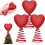 Red Glitter Heart Tree Topper 5 Inch for Mini Trees 1